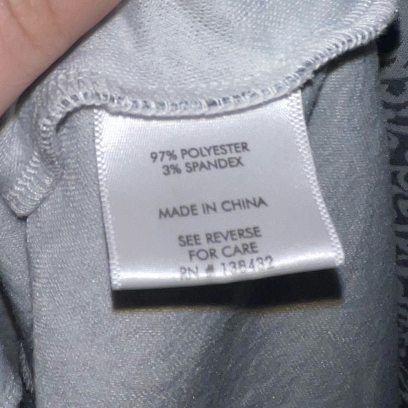 MODCLOTH Gray White Paisley Print 3/4 Sleeve Scoop Neck Knit Mini Dress 4X - Picture 6 of 7